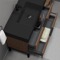 Modern Bathroom Vanity, Walnut, 40